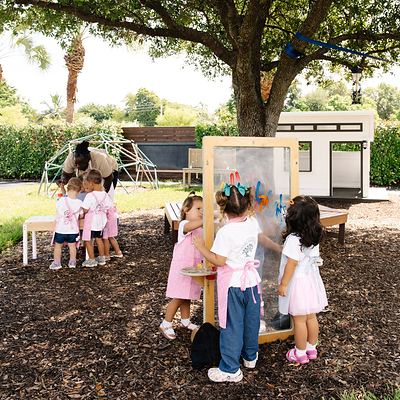 Preschool Children in an Outdoor Art Class Preschool Children in an Outdoor Art Class