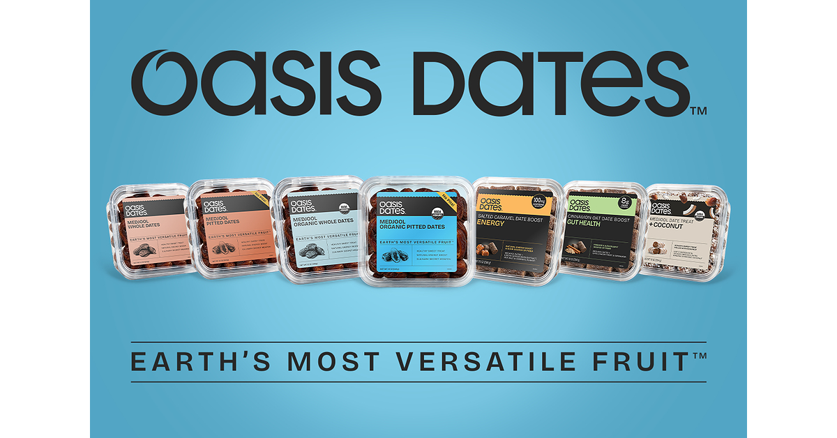 Oasis Dates, North America's Largest Date Company, Launches New Date Brand Nationwide to Transform the Healthy Snack Industry