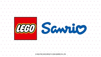 LEGO and Sanrio brand logos.
