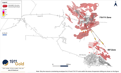 1911 Gold's True North Resource Expansion Drilling Intersects up