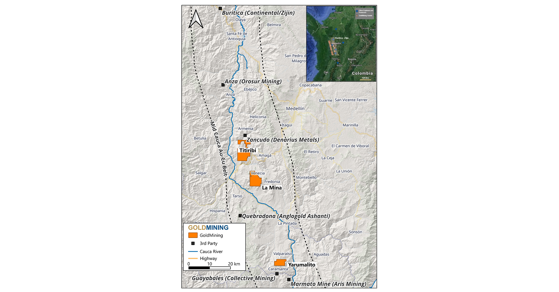 GoldMining Intersects 400 Metres of Continuous Gold-Copper Mineralization at the Yarumalito Project, Colombia