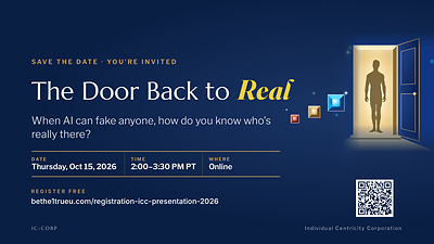 They Say AI Will End Us. IC-Corp Built the Door Back to Real — and Opens It October 15