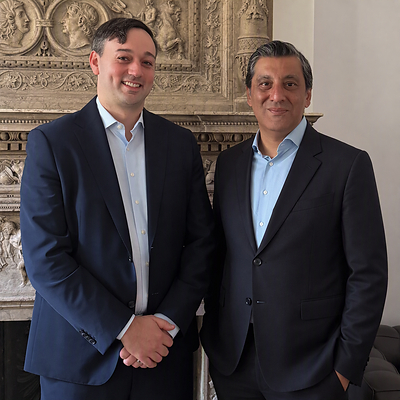 Gage Caligaris, founder and CEO, Ledgebrook and Dr. Nazim Cetin, CEO, Alllianz X