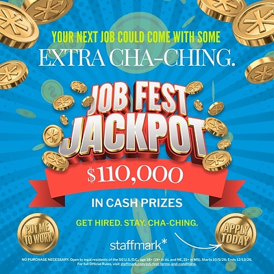 Staffmark Launches $110,000 Job Fest Jackpot Giveaway