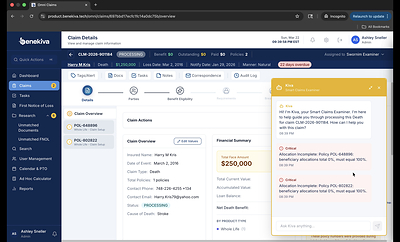 Screenshot of Kiva in action