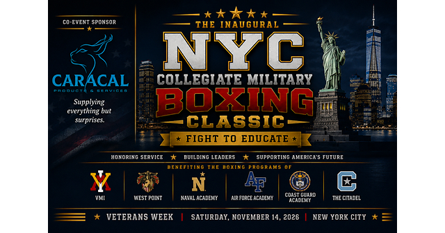 Caracal Products & Services to Co-Sponsor Inaugural NYC Collegiate Military Boxing Classic, 'Fight to Educate'