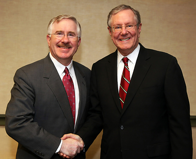 Blasingame and Steve Forbes at Forbes HQ, New York, NY, 2015
