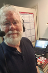 Blasingame's final broadcast from his studio in Florence, AL, May 2021