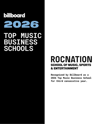 Long Island University’s Roc Nation School of Music, Sports & Entertainment Earns Third Consecutive Recognition on Billboard’s Top Music Business Schools List