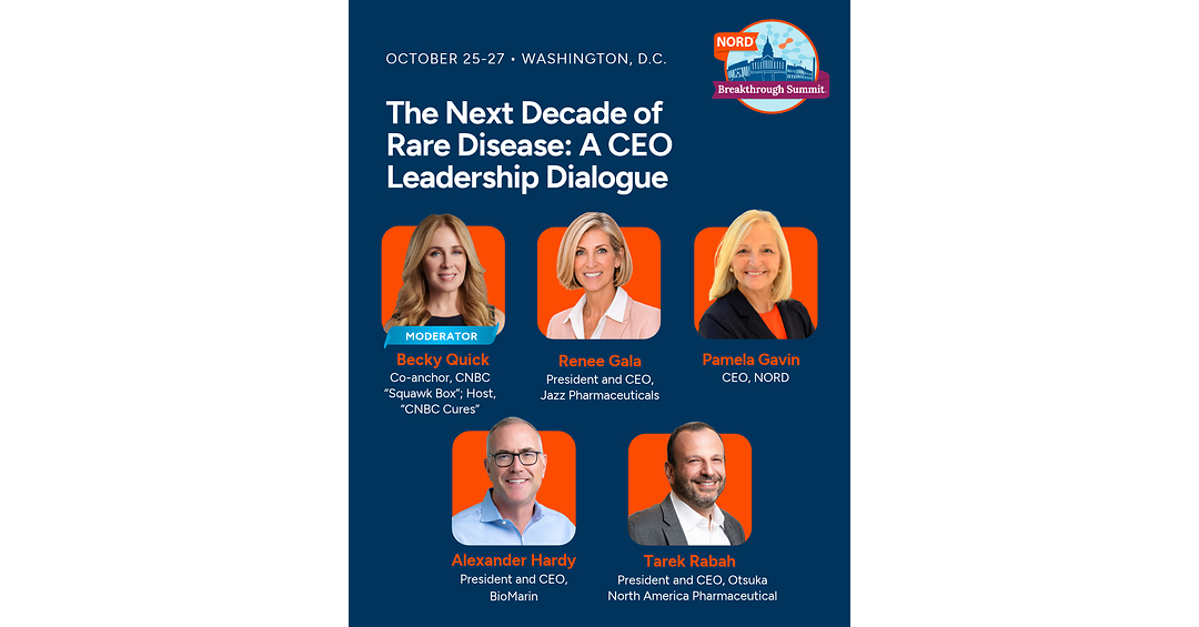 CNBC's Becky Quick to Moderate CEO Leadership Dialogue on the Next Decade of Rare Disease at the NORD Breakthrough Summit
