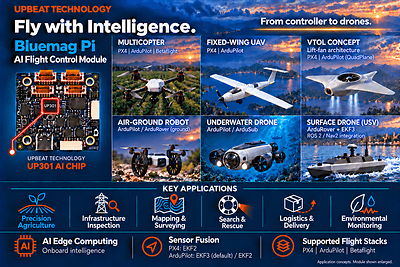 Upbeat Tech Bluemag Pi AI Flight Control Module Upbeat Tech Bluemag Pi AI Flight Control Module