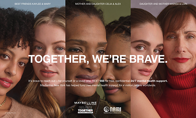 MAYBELLINE NEW YORK STARTET DIE KAMPAGNE „TOGETHER WE'RE BRAVE" ANLÄSSLICH DES WELTTAGES DER PSYCHISCHEN GESUNDHEIT
