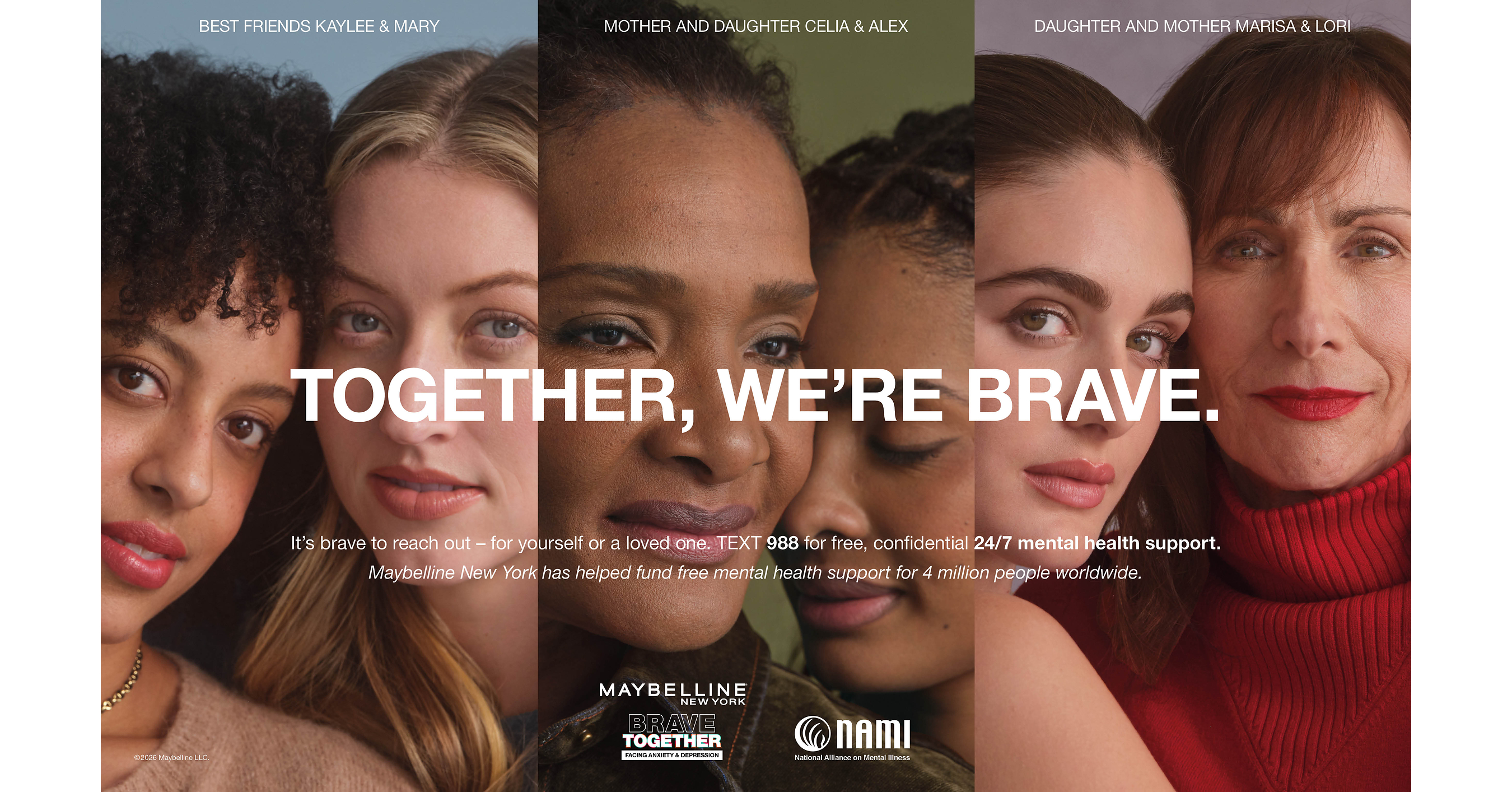 Maybelline New York lanza la campaña "Juntos somos valientes" para el Día Mundial de la Salud Mental