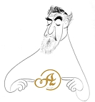 Al Hirschfeld Algonquin Self Portrait, Provided by The Al Hirschfeld Foundation