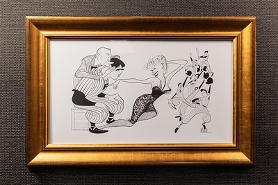 Al Hirschfeld Artwork at The Algonquin Hotel - Photo Credit: Michael Kleinberg