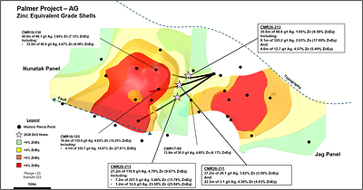 Figure 2: AG Deposit long section, looking southwest, with 2025 MRE grade shells, historical pierce points and 2026 drilling.