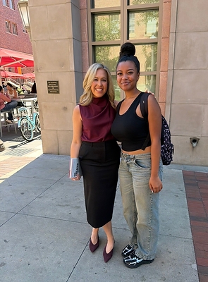 Pacsun CEO Brieane Olson with USC student and Pacsun Ambassador Program member Tomiko Younge during the kickoff of the Co-Created college tour at the University of Southern California. Pacsun CEO Brieane Olson with USC student and Pacsun Ambassador Program member Tomiko Younge during the kickoff of the Co-Created college tour at the University of Southern California.