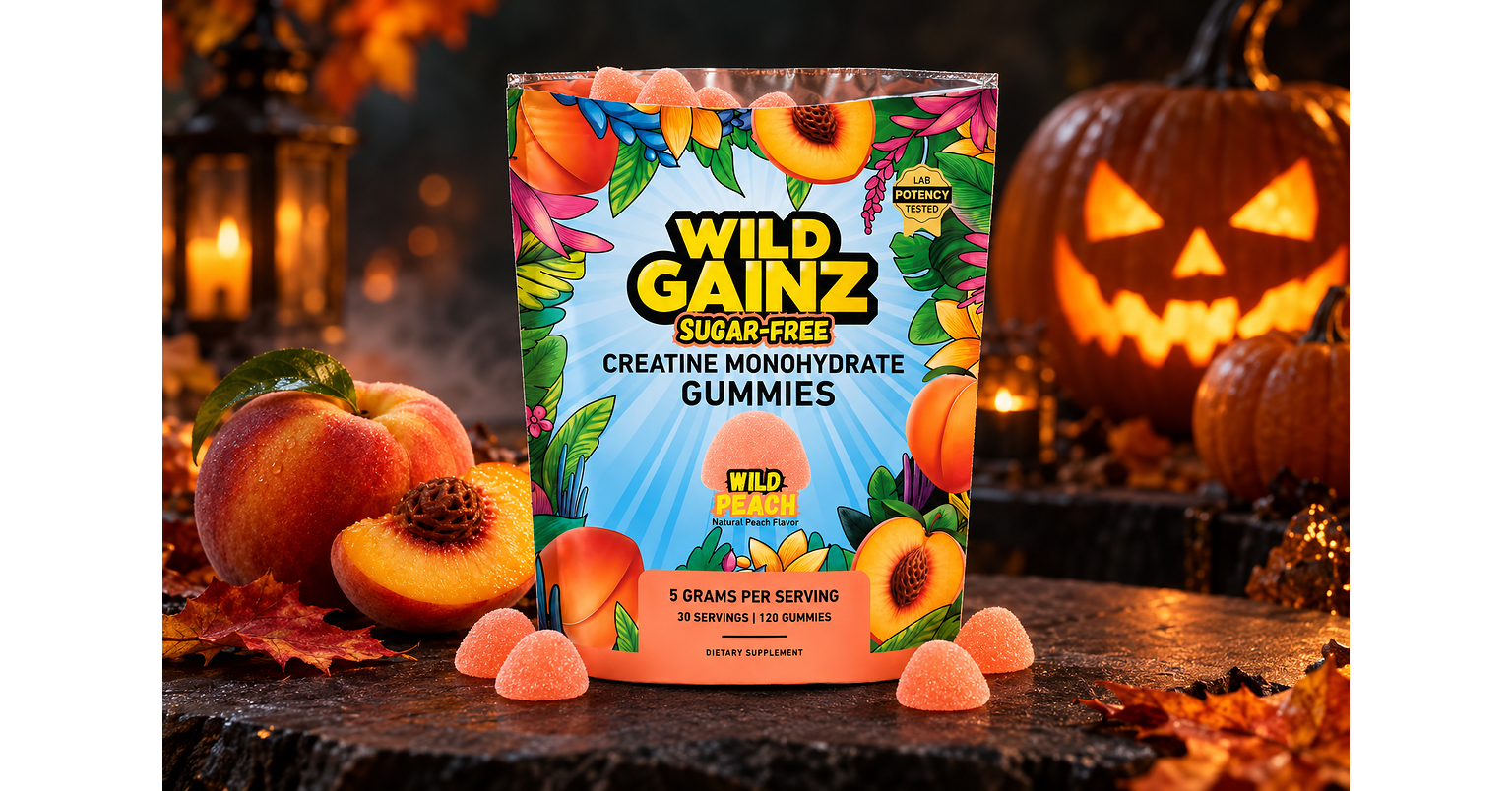 Wild Gainz Launches Wild Peach Creatine Gummies, Bringing Back the Taste of Halloween Memories