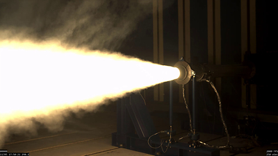 A solid rocket motor static-fire test at X-Bow's Luling, Texas, facility, where the company will develop and qualify propulsion for a future Navy capability. (Photo: X-Bow Systems) A solid rocket motor static-fire test at X-Bow's Luling, Texas, facility, where the company will develop and qualify propulsion for a future Navy capability. (Photo: X-Bow Systems)