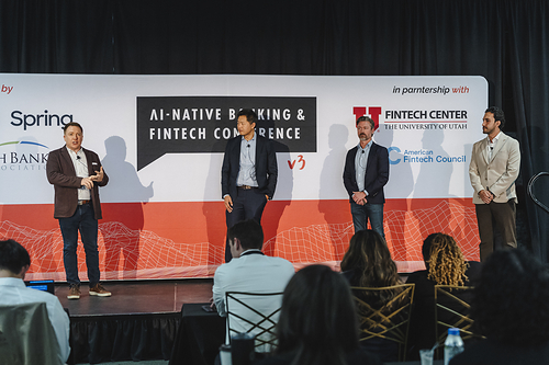 Chris Hilliard (President & Co-Founder, Winnow), John Sun (CEO & Co-Founder, Spring Labs), Kevin Lewis (Chief Revenue Officer & Co-Founder, Spring Labs), and Peyman Hesami (Chief Product & Technology Officer & Co-Founder, Spring Labs) take the stage at the Spring Labs AI-Native Banking and Fintech Conference in Salt Lake City, Utah, to announce the acquisition of Winnow. Photo credit: Austen Diamond Photo + Film Chris Hilliard (President & Co-Founder, Winnow), John Sun (CEO & Co-Founder, Spring Labs), Kevin Lewis (Chief Revenue Officer & Co-Founder, Spring Labs), and Peyman Hesami (Chief Product & Technology Officer & Co-Founder, Spring Labs) take the stage at the Spring Labs AI-Native Banking and Fintech Conference in Salt Lake City, Utah, to announce the acquisition of Winnow. Photo credit: Austen Diamond Photo + Film