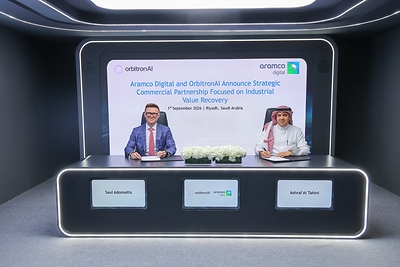 Saul Adomaitis, CEO of OrbitronAI signs partnerships agreement with Aramco Digital