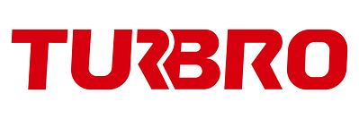 TURBRO logo, red text on white background. 