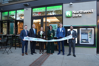 Pictured left to right: Devin Teles–Cygnar, chief marketing and communications officer, Northwest Bank; Urich Bowers, chief consumer banking and strategy officer, Northwest Bank; Libby Schlosser, financial center manager, Northwest Bank; Jennifer Gibson, regional president, Northwest Bank; Brian Mittendorf, associate dean of graduate programs, The Ohio State University Fisher College of Business; Anthony Choueiry, area manager, Northwest Bank Pictured left to right: Devin Teles–Cygnar, chief marketing and communications officer, Northwest Bank; Urich Bowers, chief consumer banking and strategy officer, Northwest Bank; Libby Schlosser, financial center manager, Northwest Bank; Jennifer Gibson, regional president, Northwest Bank; Brian Mittendorf, associate dean of graduate programs, The Ohio State University Fisher College of Business; Anthony Choueiry, area manager, Northwest Bank