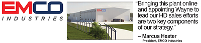 The facility represents a multimillion-dollar investment in automation and more than doubles EMCO’s production capacity The facility represents a multimillion-dollar investment in automation and more than doubles EMCO’s production capacity