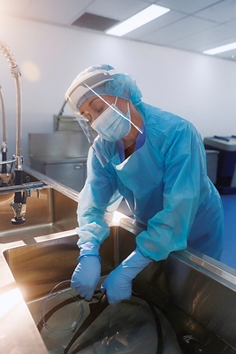 Manual cleaning of flexible endoscope channels is variable, difficult to verify and linked to contamination events.  Residual organic soil and biofilm can remain within internal channels, contributing to risk of infection.