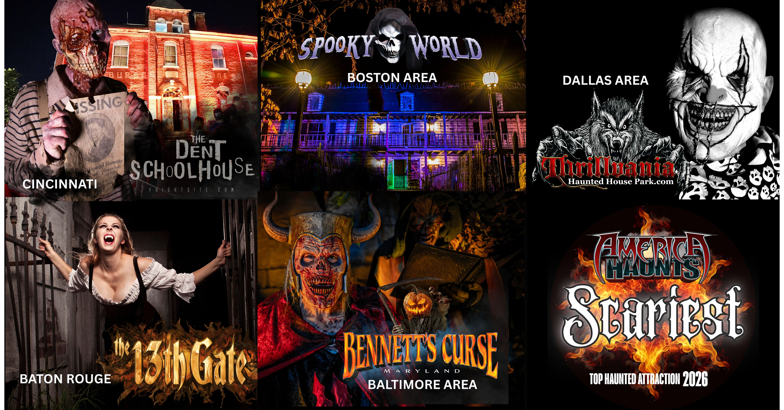 Five Haunts, Five Very Different Ways to Get Scared