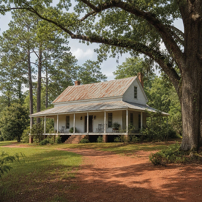 Carolina farmhouse with aged metal roofing, is yours older? Carolina farmhouse with aged metal roofing, is yours older?