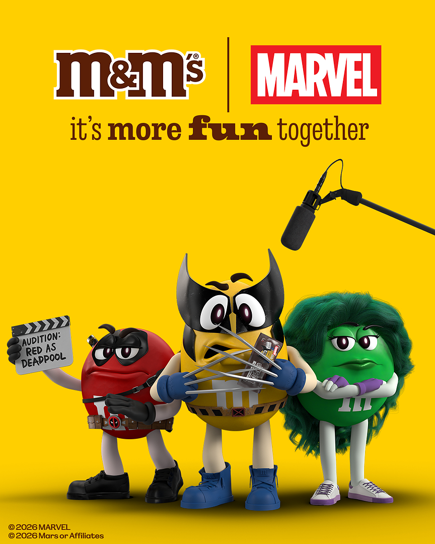 M&M’S x Marvel limited-edition character mash-up packs