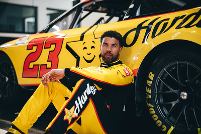 Hardee's renews multi-year partnership with 23XI Racing and Bubba Wallace’s No. 23 team. 