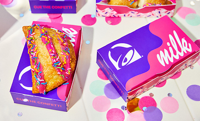 Taco Bell’s new Milk Bar Birthday Cake Empanada marks the third collaboration between the two iconic brands. Taco Bell’s new Milk Bar Birthday Cake Empanada marks the third collaboration between the two iconic brands.