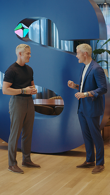 Ryan Serhant interacts with his HeyGen avatar during the campaign video for the launch of @HeySerhant