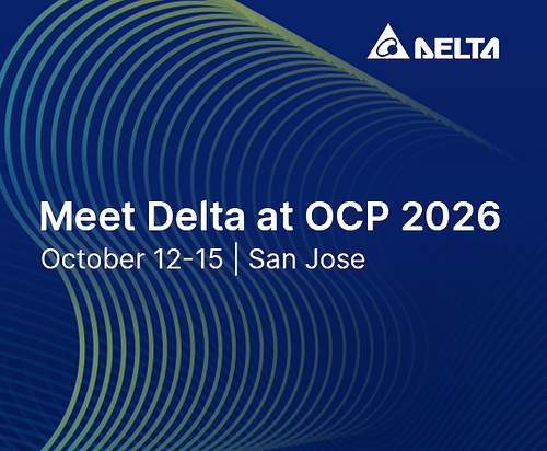 Meet Delta at OCP Global Summit 2026, October 12–15 in San Jose. Visit Booth B5 to explore AI data center power, cooling and infrastructure solutions.