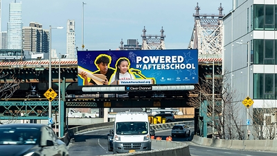 Clear Channel Outdoor Digital Billboards Display Art by Afterschool Student From Coast to Coast This Month for Lights On Afterschool
