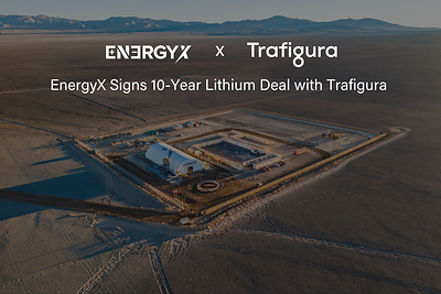 EnergyX announces a 10-year lithium offtake agreement with Trafigura. EnergyX announces a 10-year lithium offtake agreement with Trafigura.