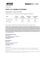 ATCO LTD. ELIGIBLE DIVIDENDS