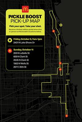 Runners can get their hands on Pickle Boost this race weekend across the city and along the race route, while supplies last.
