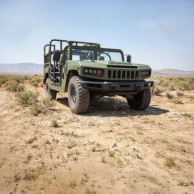 The next generation HUMVEE is redesigned inside and out, improving the performance of this battle-proven platform. The vehicle features a new Common Rail Direct Injection (CRDI) Engine that has 250hp - the heart of several new light tactical platforms.