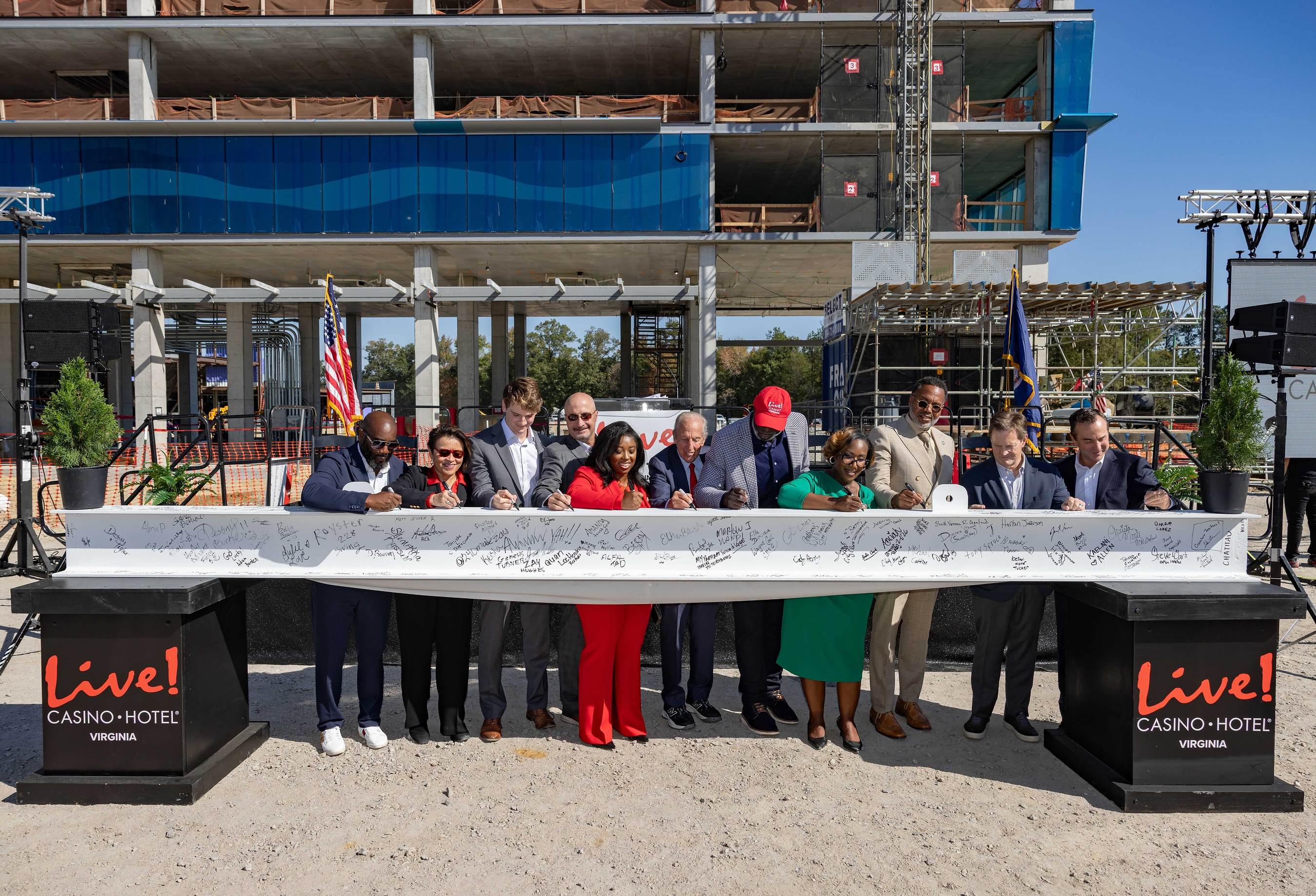 THE CORDISH COMPANIES &amp; BRUCE SMITH ENTERPRISE CELEBRATE MAJOR CONSTRUCTION MILESTONE OF LIVE! CASINO &amp; HOTEL VIRGINIA WITH TOPPING OUT OF WORLD-CLASS GAMING, HOTEL, DINING AND ENTERTAINMENT DESTINATION