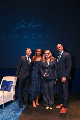 UCLA Anderson Dean Gareth James, former UCLA basketball player, current WNBA player Charisma 