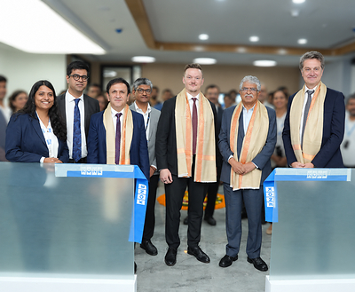 Nandan Nilekani, Co-founder and Chairman of the Board, Infosys, inaugurates India’s first KONE Digital Experience Centre in Pune, along with Jussi Herlin, Executive Vice Chair, KONE Corporation, Philippe Delorme, President and CEO, KONE Corporation; and Amit Gossain, Managing Director, KONE India, celebrating the longstanding partnership between KONE and Infosys.  KONE Inaugurates India's First Digital Experience Centre in Pune to Advance Digital Innovation 20261009060029EDT image 1