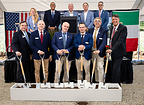 From left, back row: Stef Webb, Stephen Rice, John Barr, Greg Snook and Andrew Serafini; front row: Boyce F. Martin III, Dwight Clark, Danilo Benotto, Thom Greve, Dirk Wouters and Sen. Guy Guzzone.