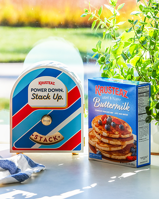 Turn pancake mode on with the Krusteaz Pancake Pause Box.