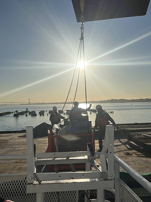 Sharing Excess Demo Oct 7 2026 Con Agg Hunts Point Dock at Dawn
