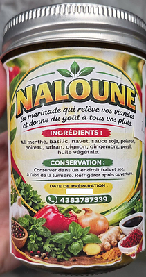 Mise en garde à la population - Innocuité non assurée de marinade de marque Naloune vendue chez Manas épicerie africaine inc.