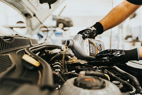 Car being serviced