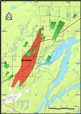 Figure 6: Pipy South Land Package and 15 Priority Targets 